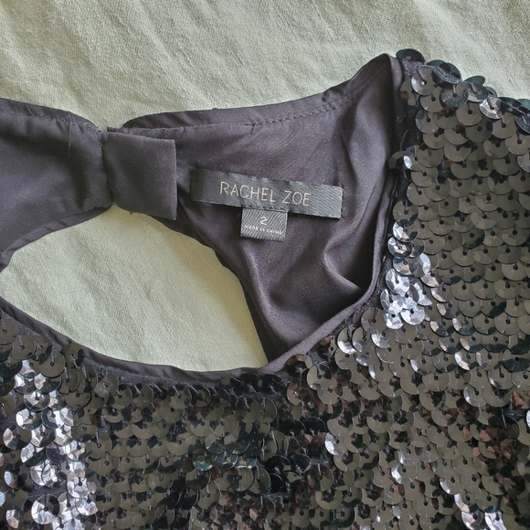 Rachel Zoe "Selita" Black Sequin Dress - Picture 6 of 8